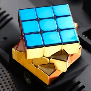 3x3 Speed Cube Mirror Cube Original Stickerless Puzzle Game Toy, Shiny Educational Toys for Kids and Adults, Fun Brain Teaser
