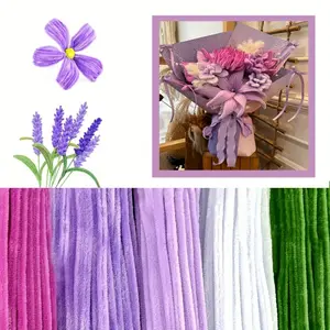 500-piece pipe cleaner craft set, 5-color mixed soft plush sticks, suitable for making pipe cleaner bouquet sets, perfect Valentine's Day gift, Handmade Gifts