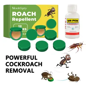 MoonSpry Pest Control Kit: Roach Gel Bait Killer & Rodent Repellent Pouches for Indoor Outdoor Use