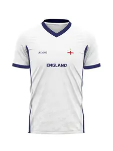 England National Team Football Sports Wear 2026 New Fan Sport T-Shirt, Quick-Dry Fabric, Short Sleeve, Casual Fit, All Seasons, Soccer Shirt