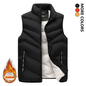 Autumn Winter New Men's Silver Fox Fleece Warm Vest - Retro Outdoor Style Loose Casual Stand Collar Jacket Suitable for Cold Weather, Zipper Pocket Design, Hand/Dry Clean Only, Thick Soft Sleeveless Coat Waistcoat