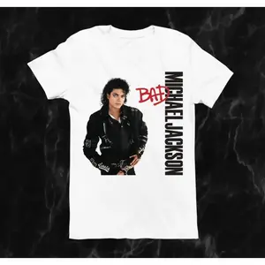 Michael Jackson BAD Woman Tshirt  Men Tshirt  Michael Jackson Legendary King Of Pop Shirt Retro Music Icon