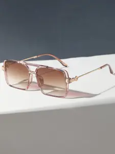 Men's PC Flat Top Full Rim Square Frame Glasses, Casual Luxury Fashion Eyewear, Simple Elegant Versatile Design
