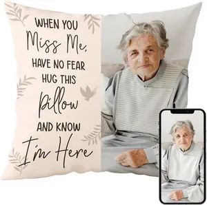 Custom Pillow - Sympathy Gifts for Loss of Loved One - Personalized Memorial Gifts for Family or Friends - Throw Pillow Thinking of Your Gift - USA Family Made with Love - Multiple Sizes (20"x20")