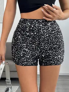 Women's Sequin Ultra Short Pants, Sexy Eye-Catching Design, Tight Fit Show Figure, Suitable for Young Women, Nightclubs, Parties