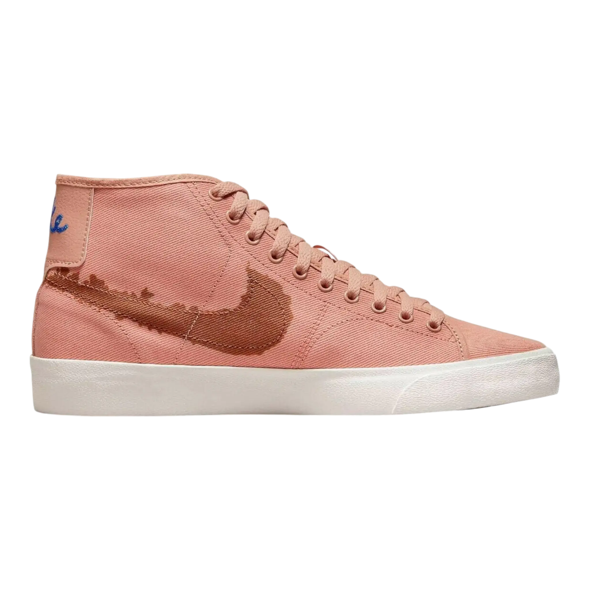 Nike SB Blazer Court Mid Premium Skateboard Shoe in Rose Whisper Canvas | Men's