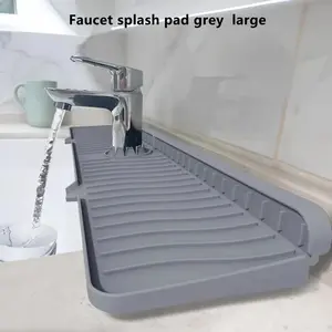 Bendable Silicone Sink Faucet Pad, Anti-Slip Drainage Protector, Water Splash Guard, Quick-Drying Kitchen & Bathroom Accessory, Easy-Clean Surface, Splash Proof