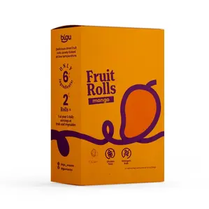 Bigu Mango Fruit Rolls 5-Pack - Natural Vegan Snack for Kids & Adults - 100% Real Mango, Gluten-Free, Allergen-Free, No Added Sugars - PureAndes Snacks