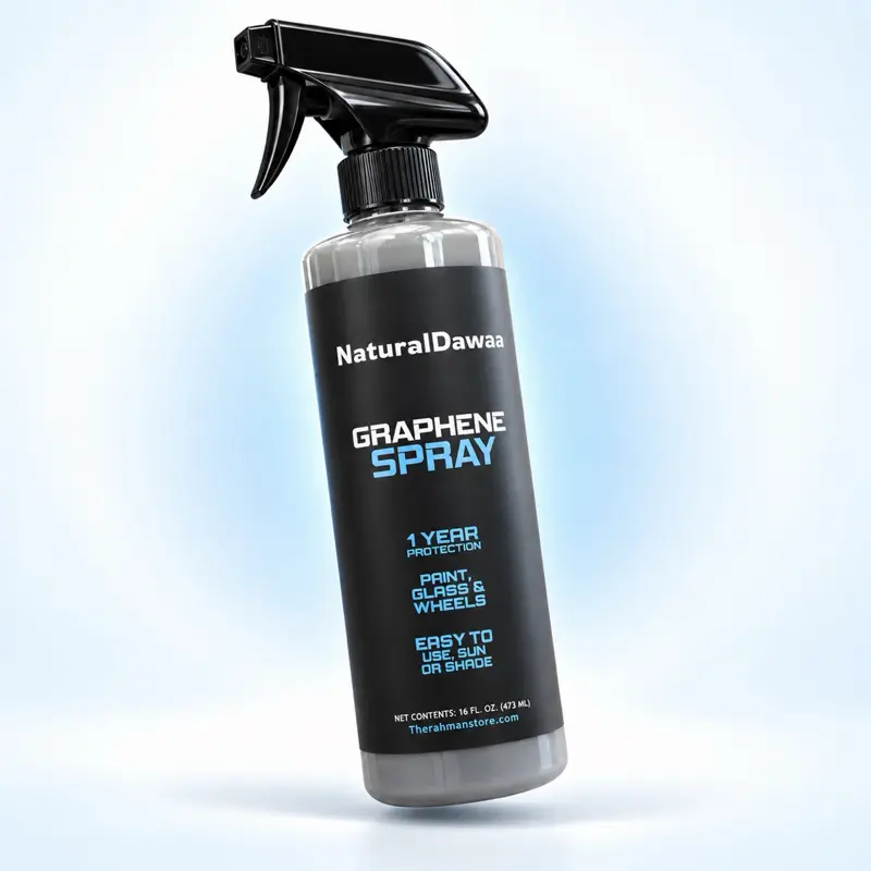 NaturalDawaa Graphene Spray Coating 16 Fl Oz SiO₂ & Carnauba Blend for Automotive Paint Glass Wheels and Headlights 1 Year Protection