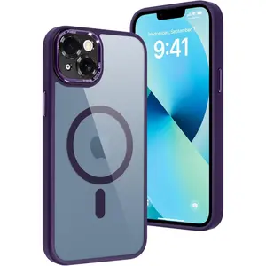 Magnetic Phone Cases for iPhone 17 Pro Max 16 15 14 13 12 11 Pro Max Plus Clear Case, Wireless Charging [Compatible with Magsafe] Protective Shockproof Anti-Scratch Slim Transparent Phone Cover Case for iphone 17 Pro Max