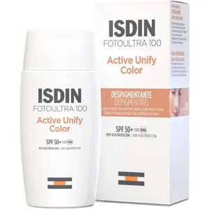 SPF50+  Fluid, 50ml Improves the appearance of hyperpigmentation spots and evens the skin tone Organic Sunscreen Hybrid Sunscreen Facial