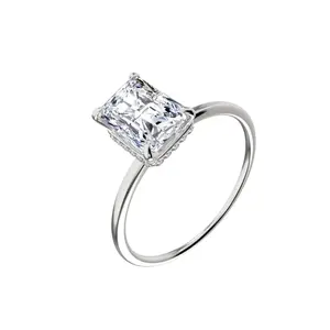 #21（Janet）925 Sterling Silver Synthetic Moissanite Ring