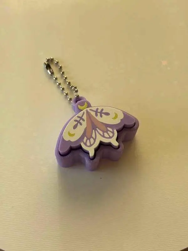 Pixie Moth Fidget Clicker Keychain