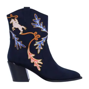 J. Renee' Cowboy Boot - Skyla Faux Suede