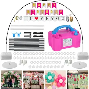 Balloon Arch Kit - 10ft Wide & 9ft Tall Balloon Arch Stand Frame With Base - Pump - Banner For Wedding Baby Shower Birthday Graduation Decorations