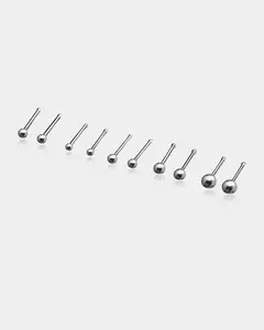 2PCS Titanium Ball Nose Stud Pack