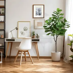 6ft High-Imitation Faux Fig Fiddle Leaf Ficus Artificial Potted Plant - Decoration for Home, Office Indoor Room Decorations, Nature Lovers’ Accent