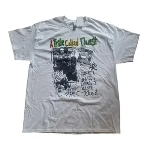 A Tribe Called Quest Vintage Style Graphic 90's T-Shirt Tee White Men's, Graphic tees, Streetwear, Short sleeve, cotton, Top, Menswear