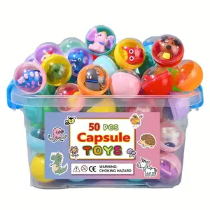 50pcs Vibrant Mini Dolls in Clear Capsules, Miniature Set, Ideal for Gumball Machines, Party Favors & Surprise Prizes, Random Surprise Set, Safe Non-Toxic Plastic