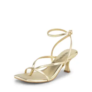 DREAM PAIRS Women's Kitten Heels - Low Strappy Lace-Up Open Square Toe Thong Ankle Strap Dress Shoes, Comfortable Sexy Fashion Party Sylvestra Pumps, Women's Shoes Thongheel Sandals