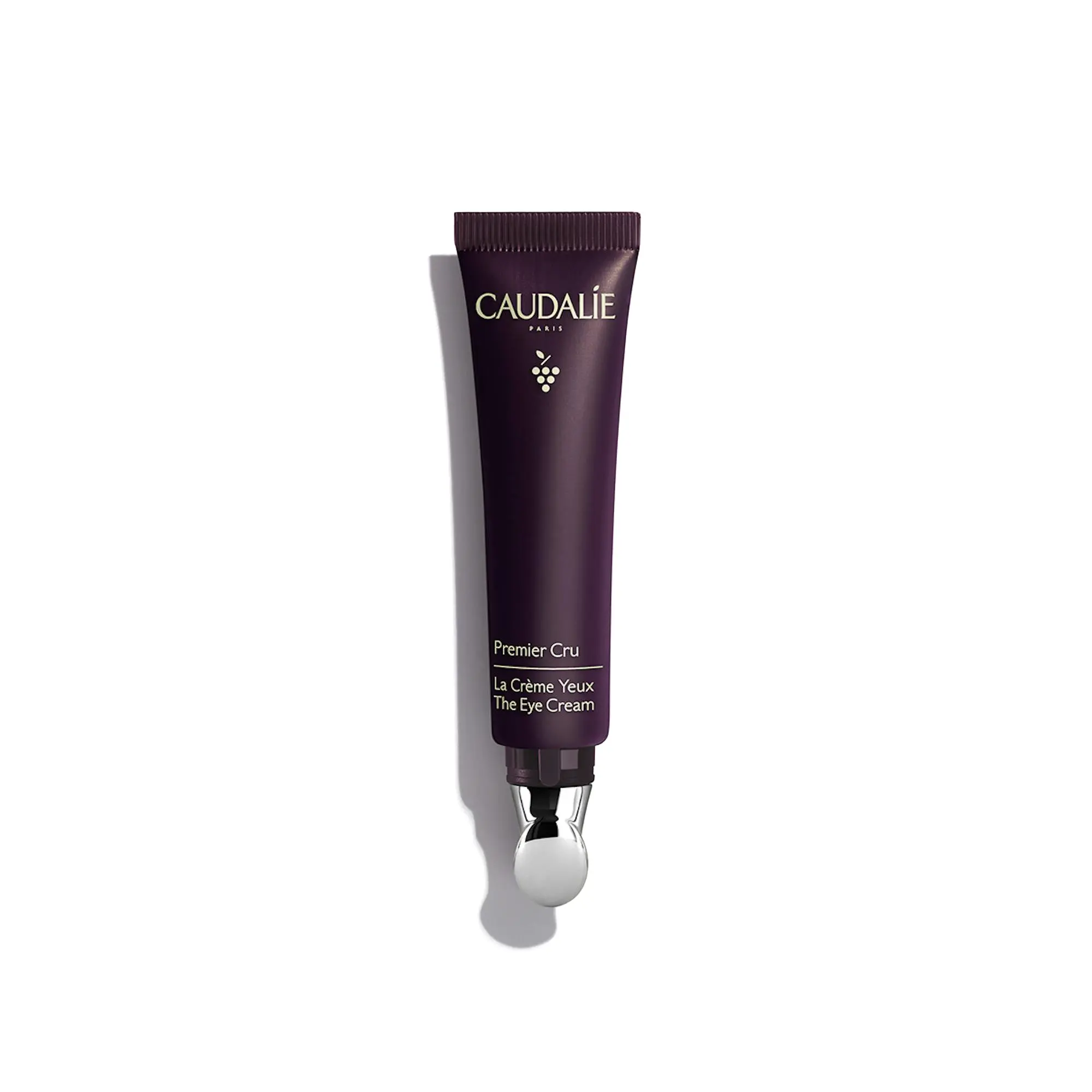 Caudalie Premier Cru Anti-Aging Eye Cream for Sensitive Skin, Fragrance-Free Gentle Formula to Smooth Under-Eye Contour & Fine Lines, Brightening Dark Circles Treatment with Natural Pearls, 15 mL