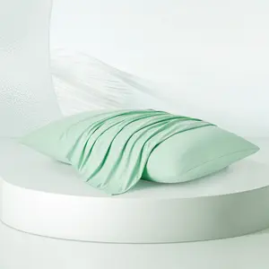 【Memorial Day Deals】Aerocool Dream Valley Solid Color Cooling Pillowcase Set of 2 - Twin/Queen/King Sizes for Deep Sleep Comfort & Softness