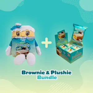 Glazed Cinnamon Roll Brownie & Plushie Bundle