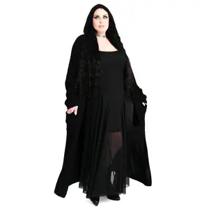 Micah Black Hooded Sweater Duster