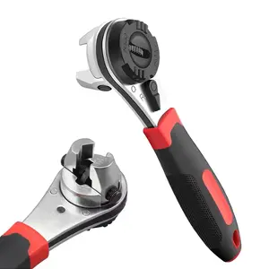 Adjustable Ratchet Wrench Kit For 6-22mm Screw Portable Adjustable Ratcheting Wrench Set Non-slip Handle Multitool Hand Tool