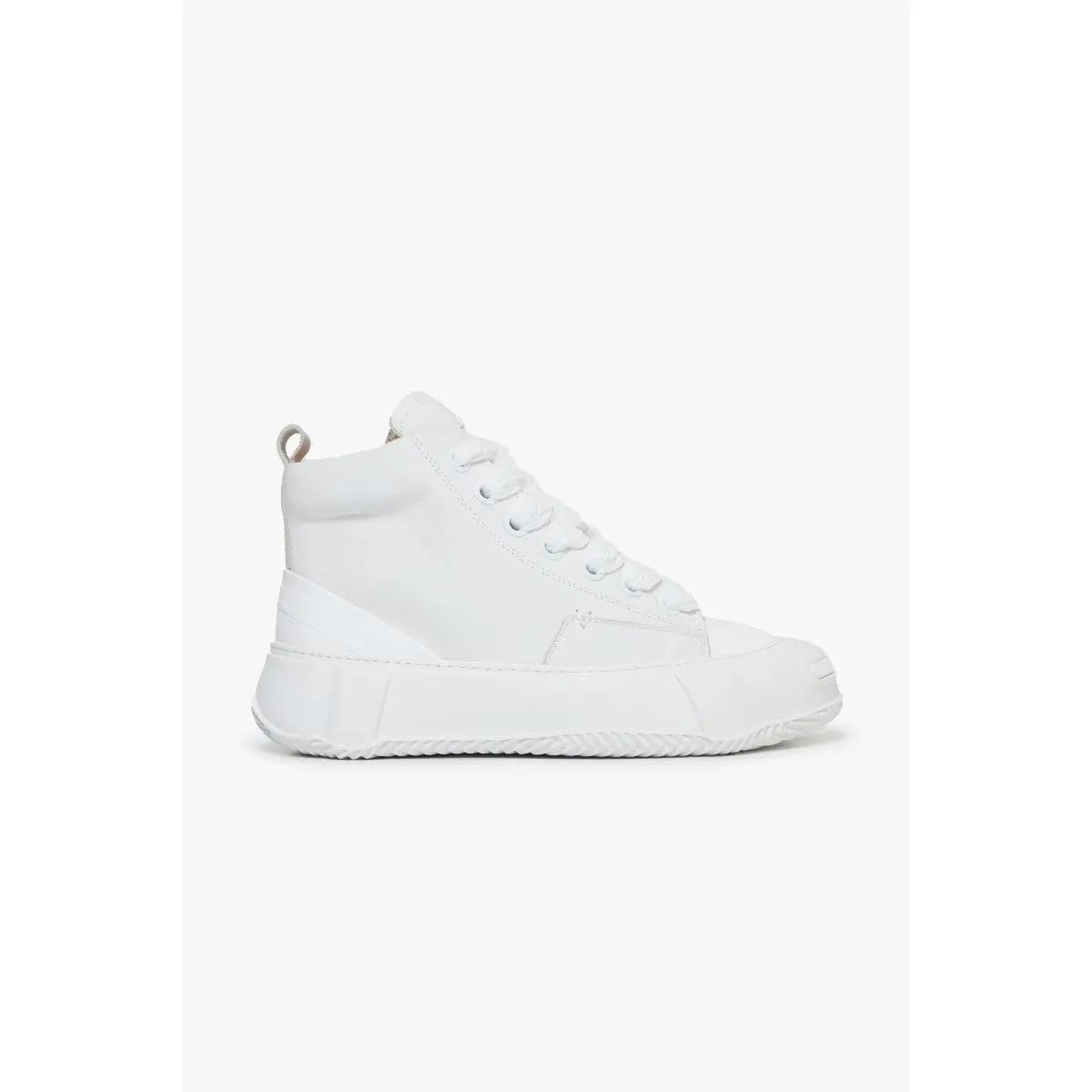 Men's The Vision Leather 200 High White Casual Lace-Up Sneaker, Comfortable Men's Footwear, Casual Trainers Shoe