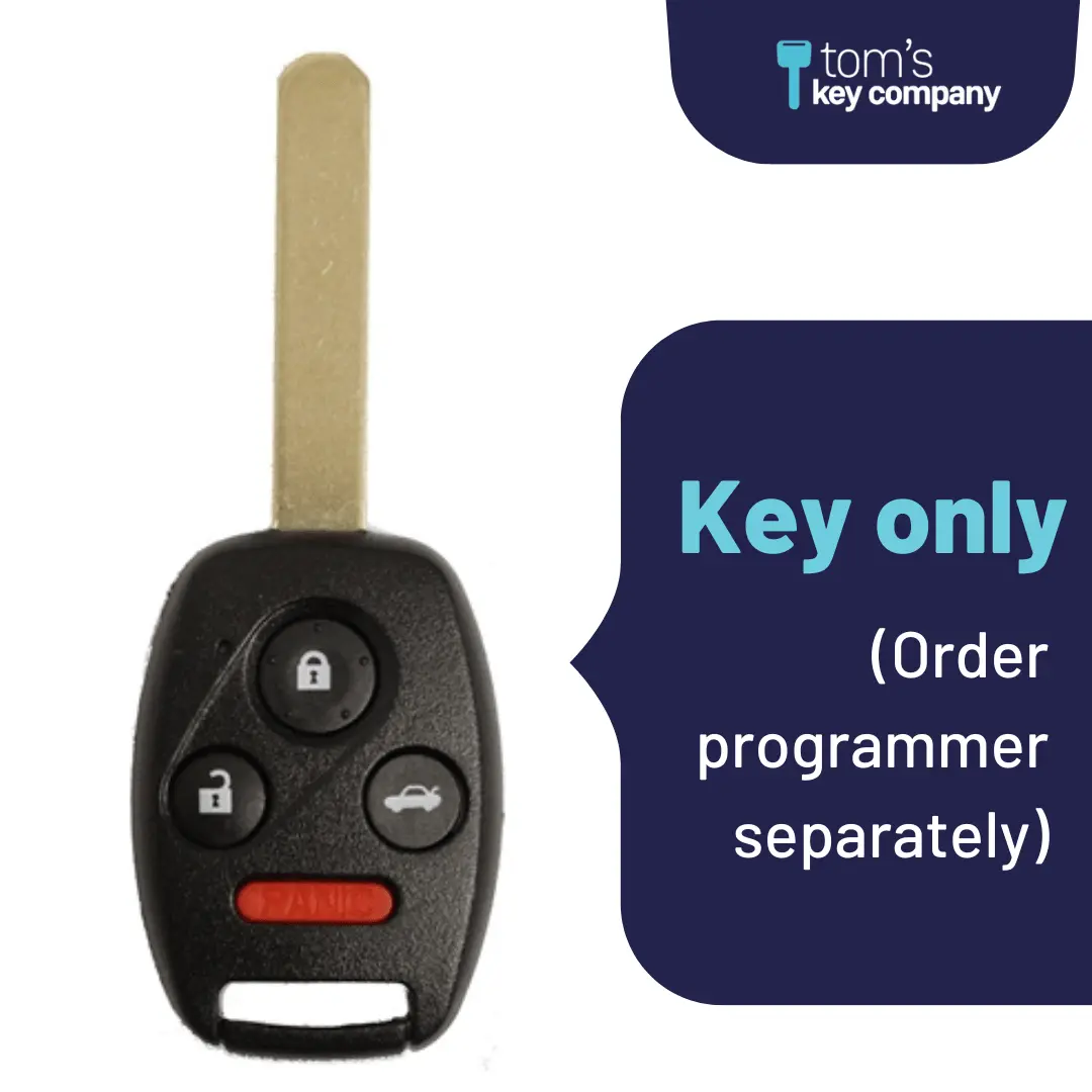 Honda Accord 2008-2012 Key and Keyless Entry Remote - 4 Button (KR55WK49308-4B)