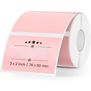 2x3 Inch Vinyl Thermal Labels  Rectangle  Direct Printer Stickers Color Self-Adhesive File Folder Label for Name Logo DIY Barcodes Office Address 500 count