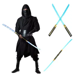 mushroomcase 2 in 1 LED Light up Ninja Toy Sword with Motion Sounds Excellent Gift For Costume Halloween Birthday Celebration