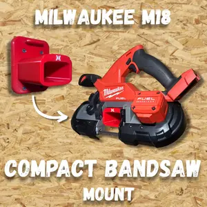 Milwaukee M18 Compact Bandsaw Compatible Wall Mount Hanger (for Model #2829-20)
