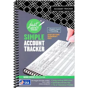 The Superior Register's Premium Check Book Register & Debit Card Ledger Notebook - Checking Account Register, Business Ledger, Cash Log & Expense Tracker - Standard Edition - 1 Pc, Black
