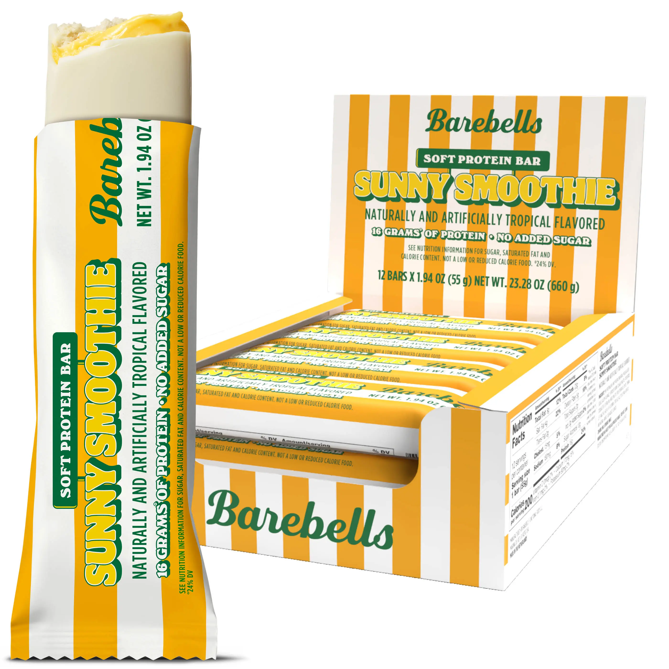 Barebells Bars Sunny Smoothie Protein Bars - 55g 12-pack