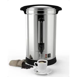 Coffee Urn 120 Cup, 18L/4.8Gal Coffee Dispenser, Stainless Steel Commercial Hot Beverage Dispenser, Hot Water Urn for Party, Buffet, Catering