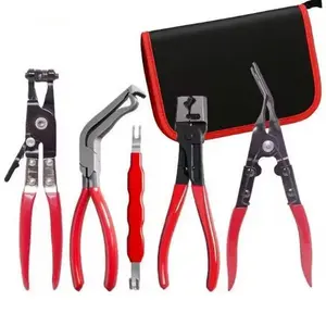 5-Piece Automotive Electrical Disconnect Kit - High Carbon Steel 60° Connector Separator, Hose Clamp Pliers, Hose Removal Tool, Wiring Terminal Remover, Specialty Mechanic Tools, Portable Industrial Car Emergency Repair Set, Men’s Gift