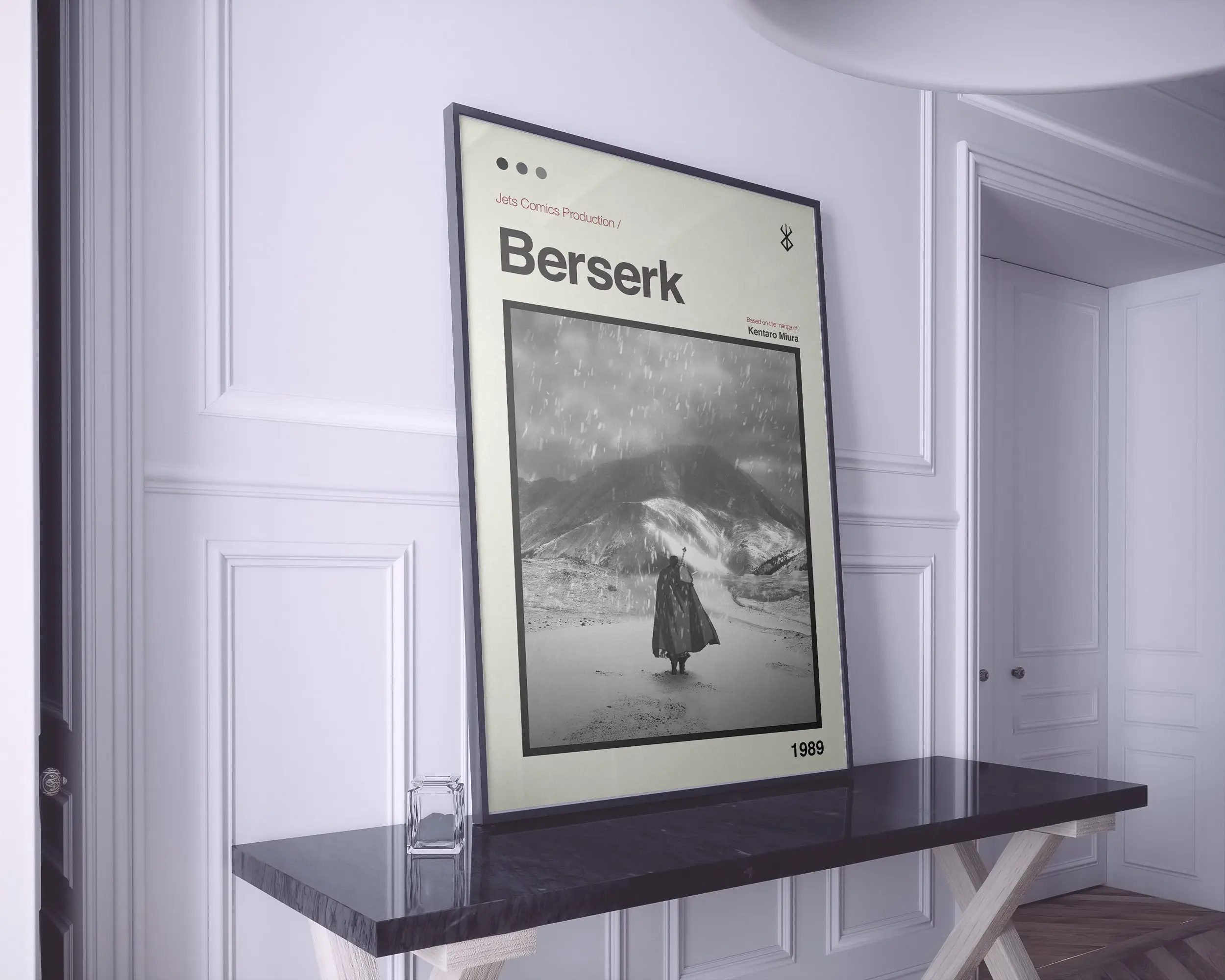 Berserk Poster | Berserk Guts Print | Anime Poster | Anime Manga Art Print | Minimalist Poster | No Frame