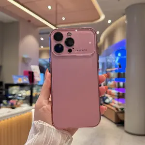 Luxury Electroplated Frosted iPhone Case with Lens Film – All-Inclusive Protection for iPhone 16 Pro Max/15 Pro Max/14 Pro Max/13 Pro Max