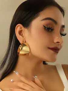 Elegant Lightweight Geometric Circle Statement Earrings for Women, Trendy Jewelry, Vintage Style, Unique Design, Perfect for Parties & Daily Wear
