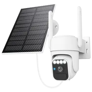 Wireless Solar Security Camera Outdoor, Wi-Fi Camera with Motion Detection, Pan & Tilt Control, Two-Way Audio, Color Night Vision, IP65 Waterproof