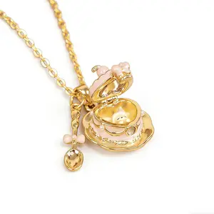 Kawaii Dessert Locket Necklace with Spoon Charm | Women's Jewelry | Elegant & Romantic | Gift Selection | Unique Design