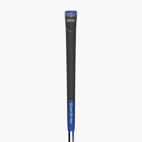 SuperStroke REVL Player Golf Grip - All Rubber, High-Performance Genesis Hybrid Rubber Material, Ultra-Tac Pattern, X-Shaped Surface Texture, UV-Resistant All-Weather Tour-Level Golf Accessory for Consistent Hold, 10.44" Length