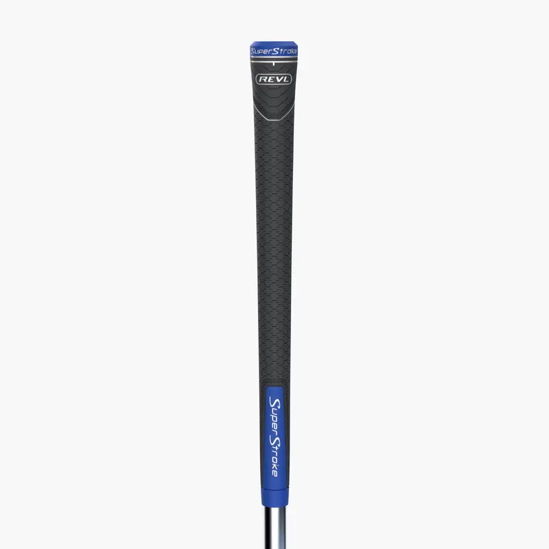 SuperStroke REVL Player Golf Grip - All Rubber, High-Performance Genesis Hybrid Rubber Material, Ultra-Tac Pattern, X-Shaped Surface Texture, UV-Resistant All-Weather Tour-Level Golf Accessory for Consistent Hold, 10.44" Length