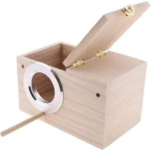 Nesting Box Bird House for Cage Wood Mating Box Bird Breeding Box for Lovebirds, Cockatoo, Budgie, Finch, Canary Small and Medium Sized Birds outdoorfun