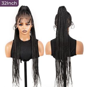 SuperNova 32 Inch Full Lace Synthetic Braided Wig High Ponytail Natural Hairline Women's Wig with Natural Hairline and Comfortable Fit Ponytail Wig #SummerVibes