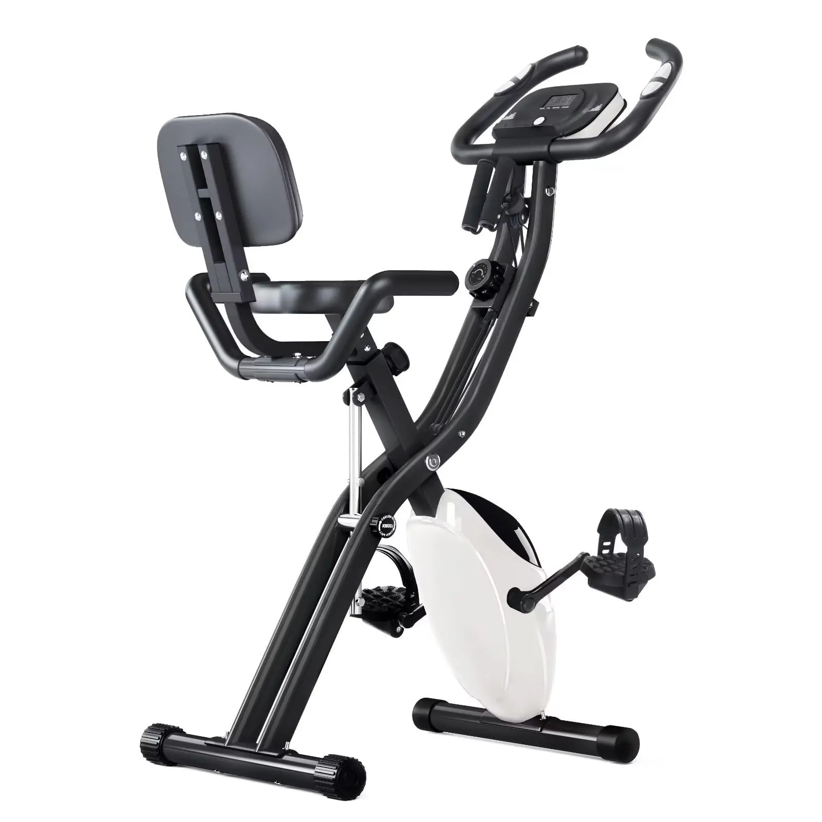 Exercise Bike,Workout Bikes for Home,Folding Stationary Bikes for Home with 16-Level Magnetic Resistance, 300LBS Capacity X-Bike Indoor Exercise Equipment with Heart Rate Sensor & LCD Monitor