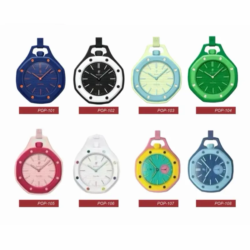 Colorful ceramic octagon watch with strap included