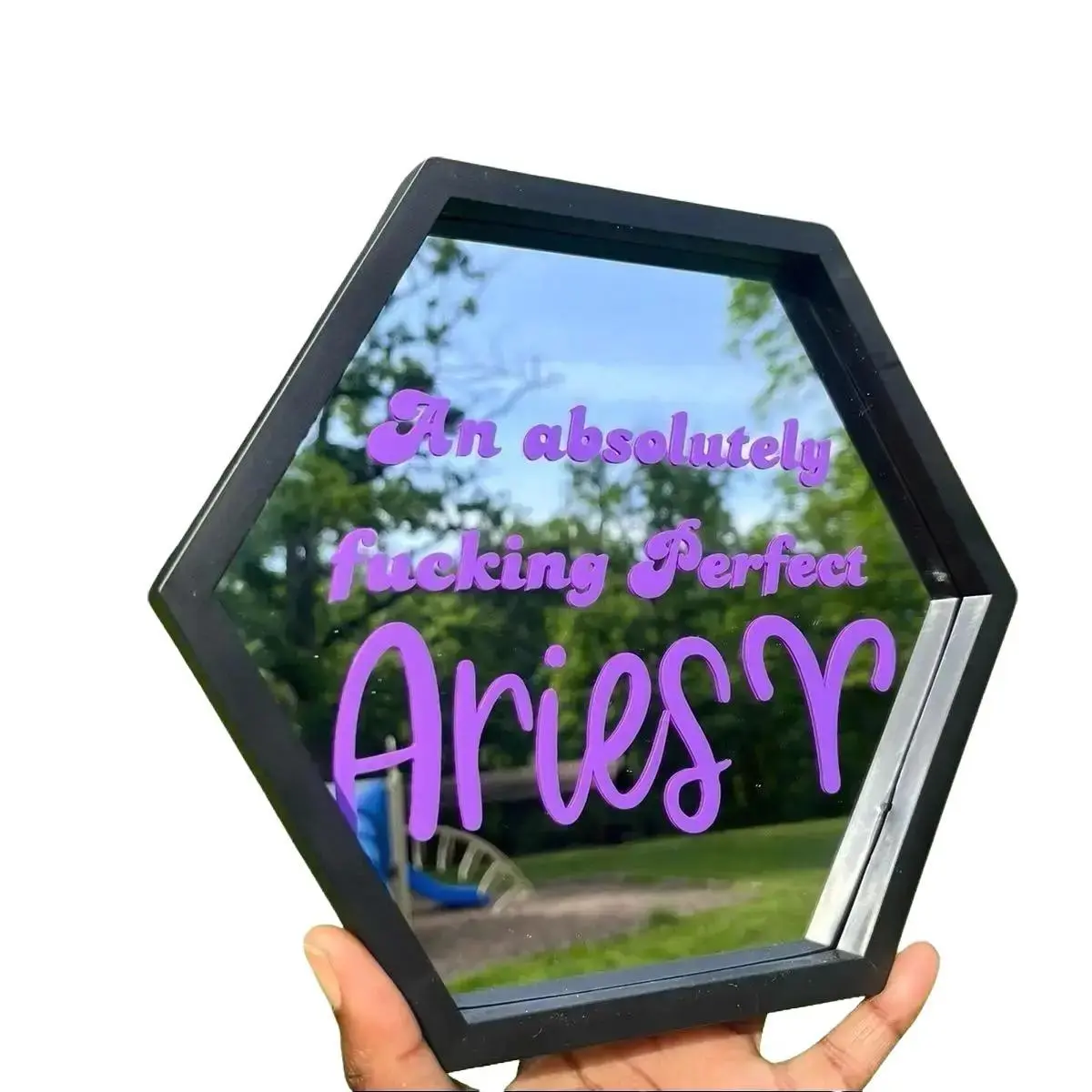 Hexagon Custom Zodiac Mirror Decor - Customizable